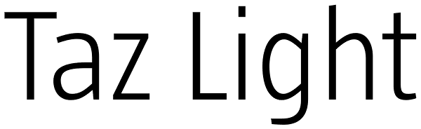 Taz Light Font