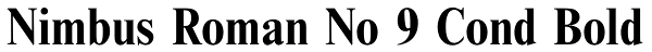 Nimbus Roman No 9 Cond Bold Font