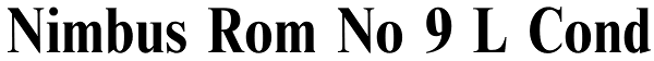 Nimbus Rom No 9 L Cond Font