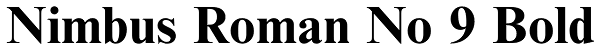 Nimbus Roman No 9 Bold Font