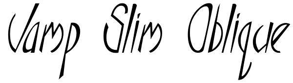 Vamp Slim Oblique Font