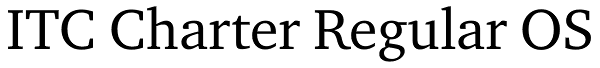 ITC Charter Regular OS Font