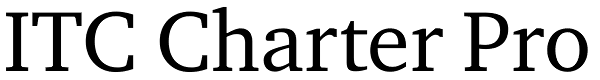 ITC Charter Pro Font