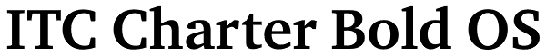 ITC Charter Bold OS Font