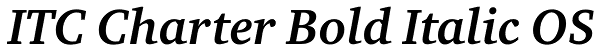 ITC Charter Bold Italic OS Font