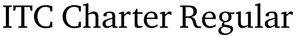 ITC Charter Regular Font