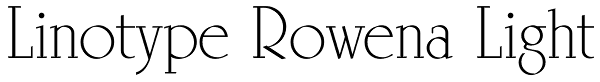 Linotype Rowena Light Font