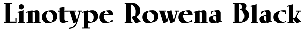Linotype Rowena Black Font