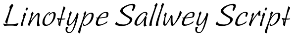 Linotype Sallwey Script Font