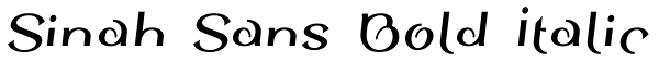 Sinah Sans Bold Italic Font