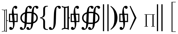 Mathematical Pi 3 Font
