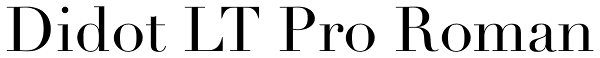 Didot LT Pro Roman Font