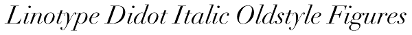 Linotype Didot Italic Oldstyle Figures Font