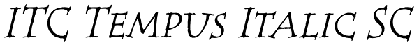 ITC Tempus Italic SC Font