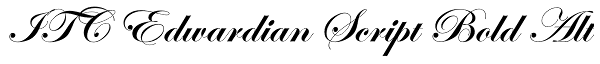 ITC Edwardian Script Bold Alt Font