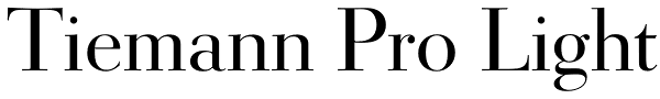 Tiemann Pro Light Font