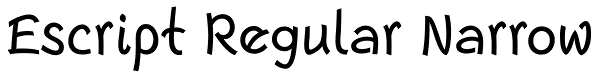 Escript Regular Narrow Font