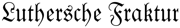 Luthersche Fraktur Font