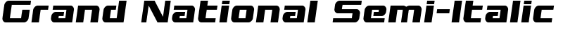 Grand National Semi-Italic Font