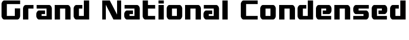 Grand National Condensed Font