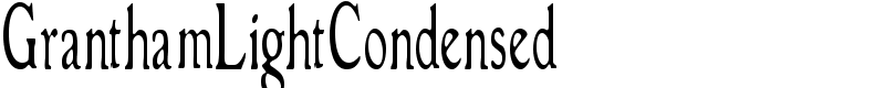 GranthamLightCondensed Font