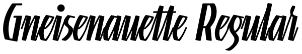 Gneisenauette Regular Font