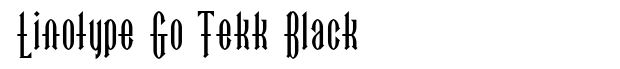 Linotype Go Tekk Black Font