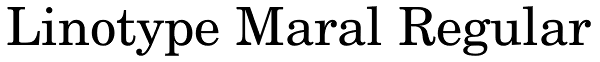 Linotype Maral Regular Font