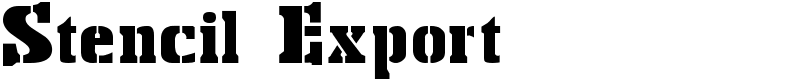 Stencil Export Font