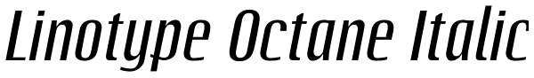 Linotype Octane Italic Font