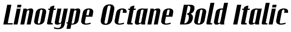 Linotype Octane Bold Italic Font