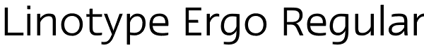 Linotype Ergo Regular Font