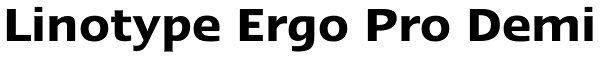 Linotype Ergo Pro Demi Font