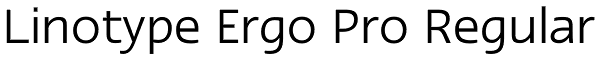 Linotype Ergo Pro Regular Font