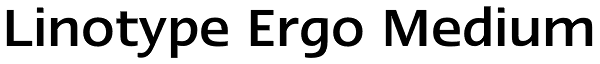 Linotype Ergo Medium Font