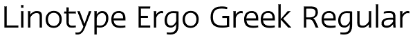 Linotype Ergo Greek Regular Font