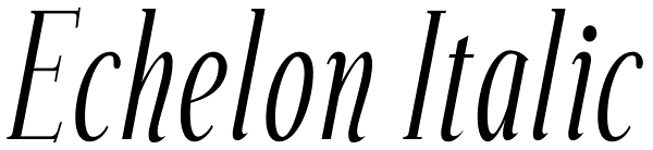 Echelon Italic Font