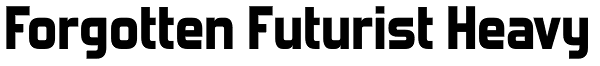 Forgotten Futurist Heavy Font