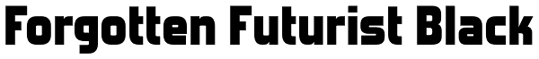 Forgotten Futurist Black Font