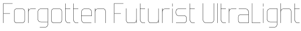 Forgotten Futurist UltraLight Font