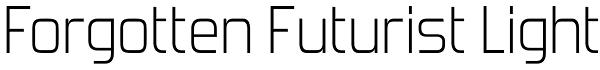 Forgotten Futurist Light Font