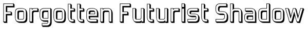 Forgotten Futurist Shadow Font