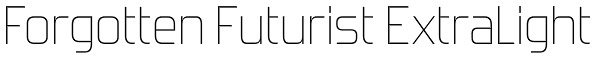 Forgotten Futurist ExtraLight Font