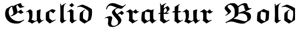 Euclid Fraktur Bold Font