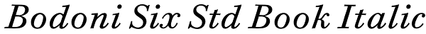 Bodoni Six Std Book Italic Font