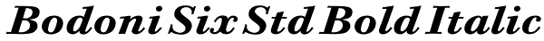 Bodoni Six Std Bold Italic Font