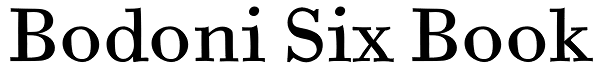 Bodoni Six Book Font