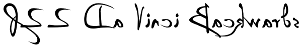 P22 Da Vinci Backwards Font