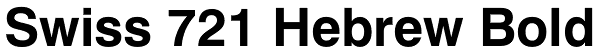 Swiss 721 Hebrew Bold Font