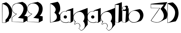 P22 Bagaglio 3D Font